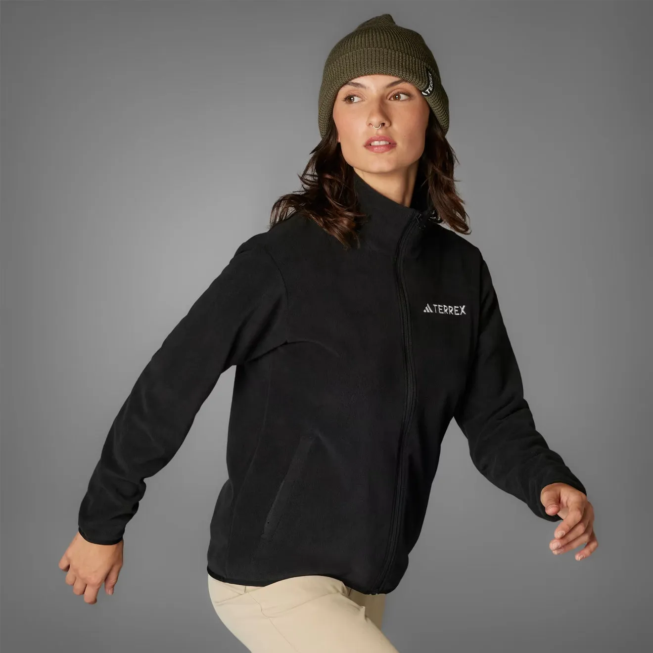 Adidas Terrex Womens Multi Essentials Full-Zip Fleece Jacket Black