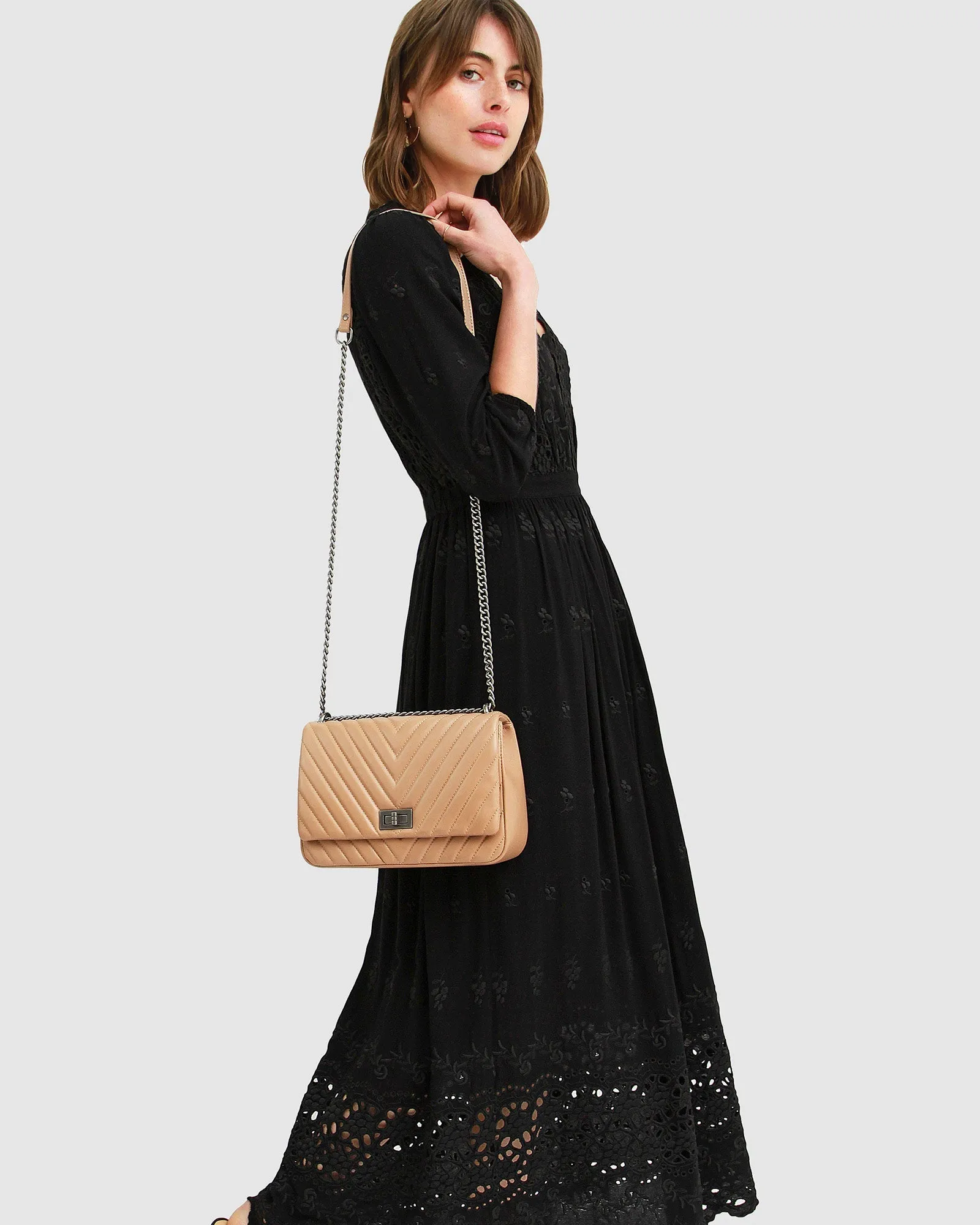 All Eyes On Me Midi Dress - Black