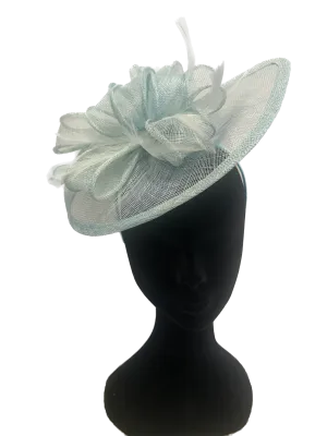 Aqua Blue Half Moon Hairband Fascinator