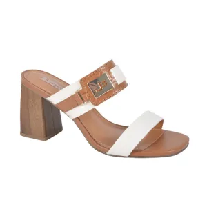 Brulee Leather and Caramel Sandal