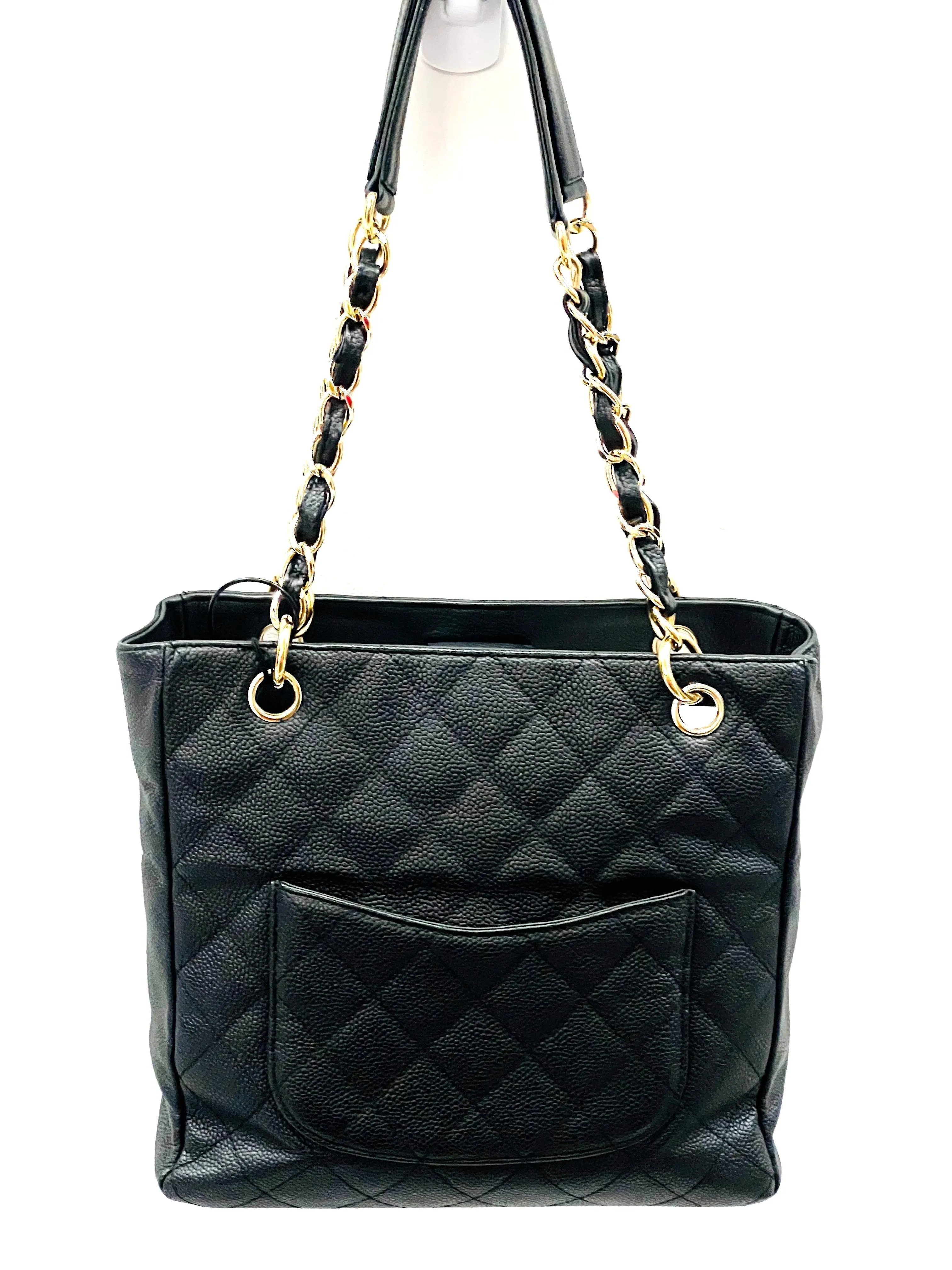 CHANEL CAVIAR QUILTED PETIT SHOPPING TOTE PST