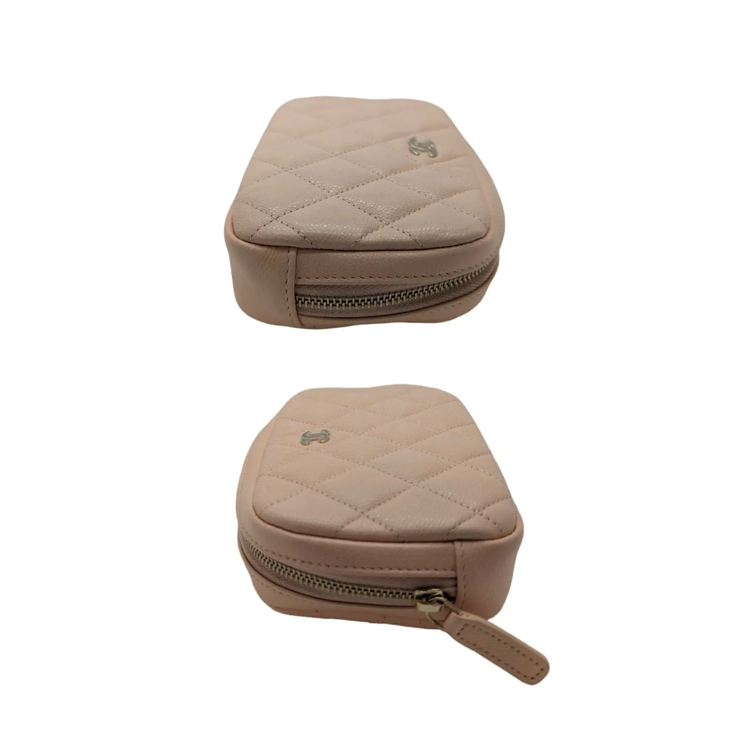 Chanel Caviar Small Curvy Classic Pouch Cosmetic Case