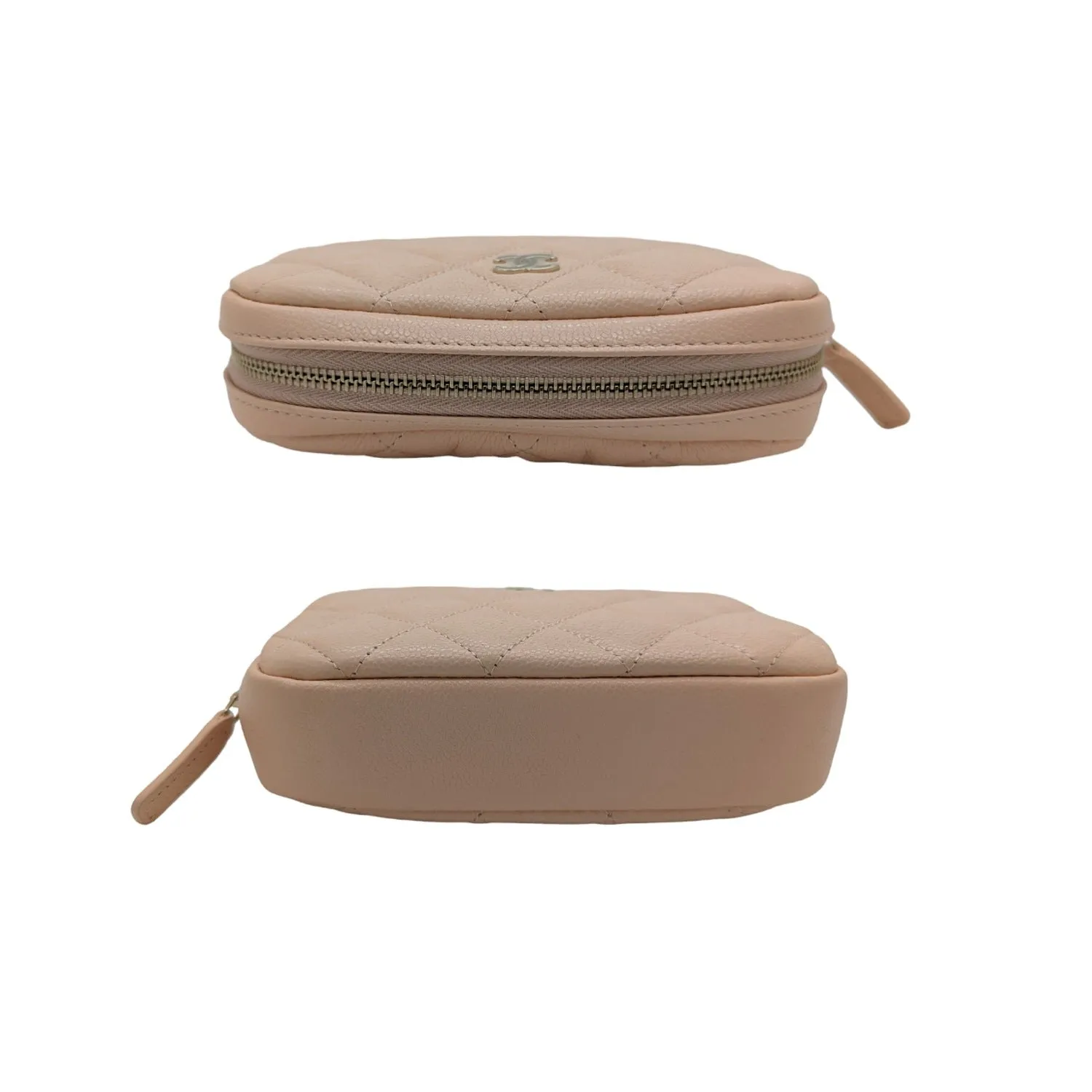 Chanel Caviar Small Curvy Classic Pouch Cosmetic Case