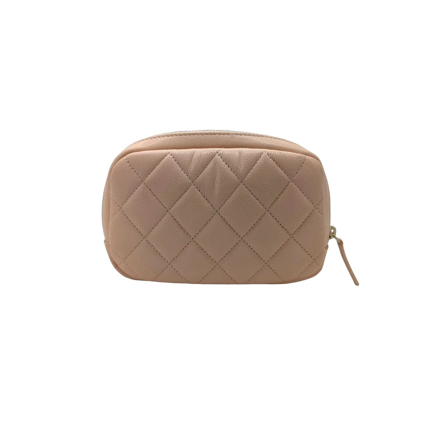 Chanel Caviar Small Curvy Classic Pouch Cosmetic Case