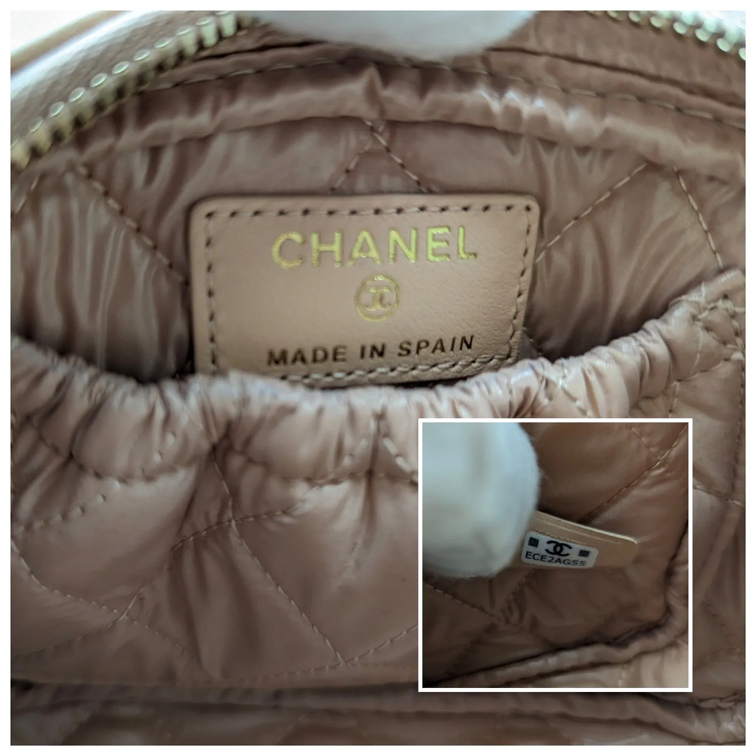Chanel Caviar Small Curvy Classic Pouch Cosmetic Case