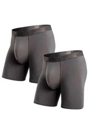 CLASSICS BOXER BRIEF WITH FLY 2 PACK Gargoyle/Gargoyle