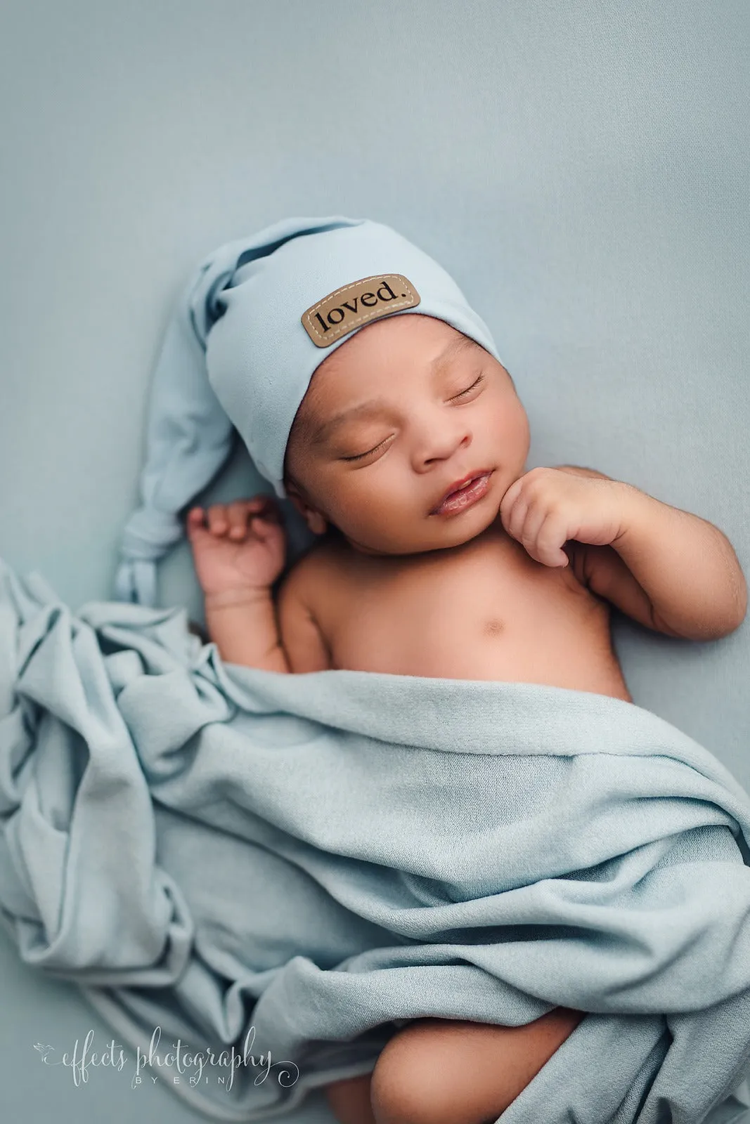 Light Blue "Loved" Sleepy Hat