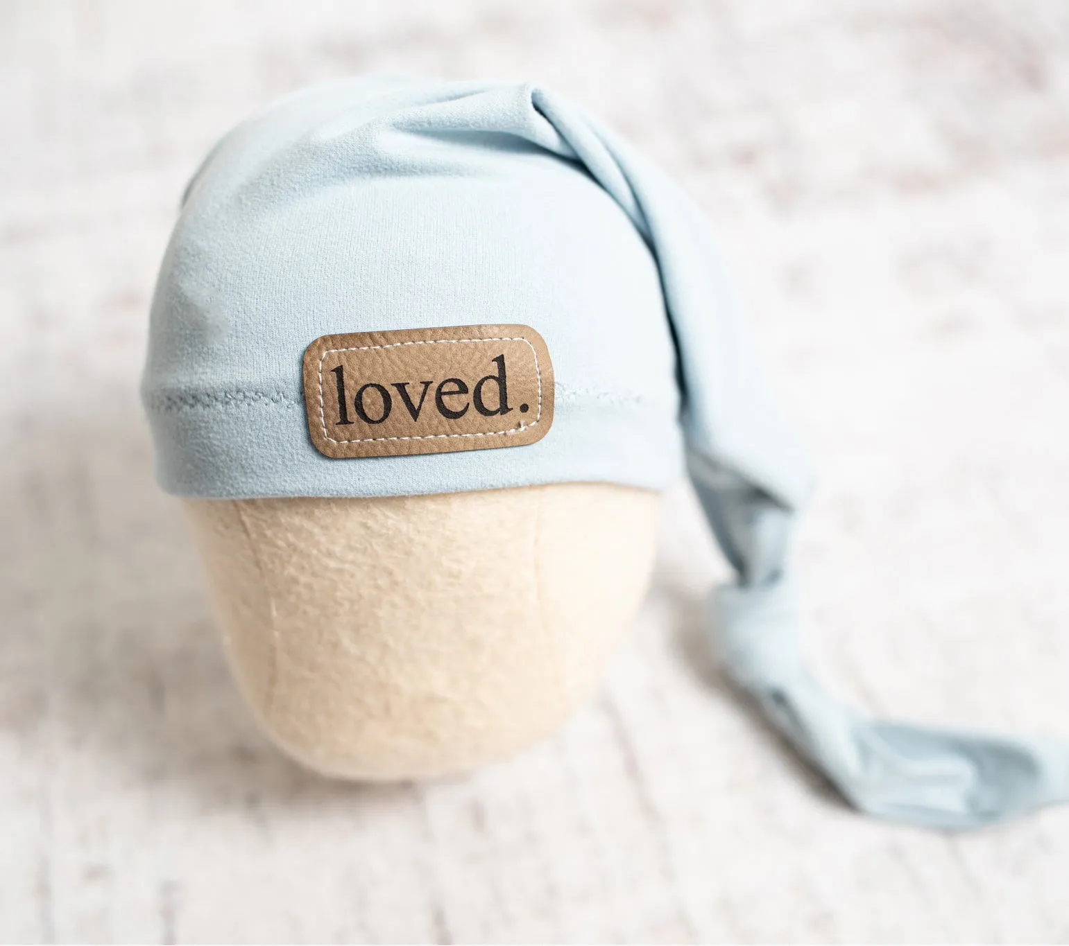 Light Blue "Loved" Sleepy Hat