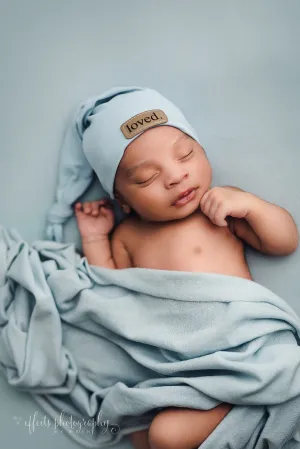 Light Blue "Loved" Sleepy Hat
