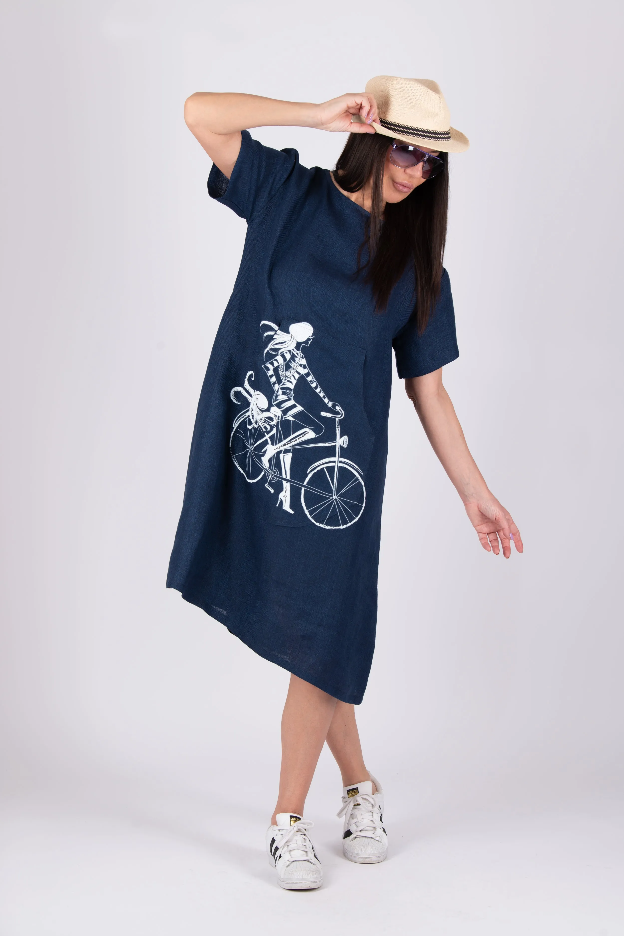 Midi Linen Dress ELVIRA