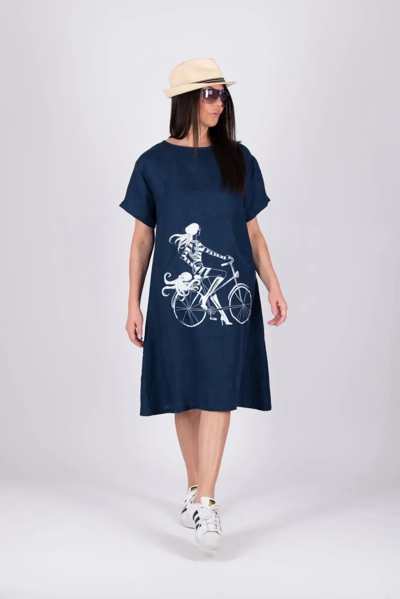 Midi Linen Dress ELVIRA