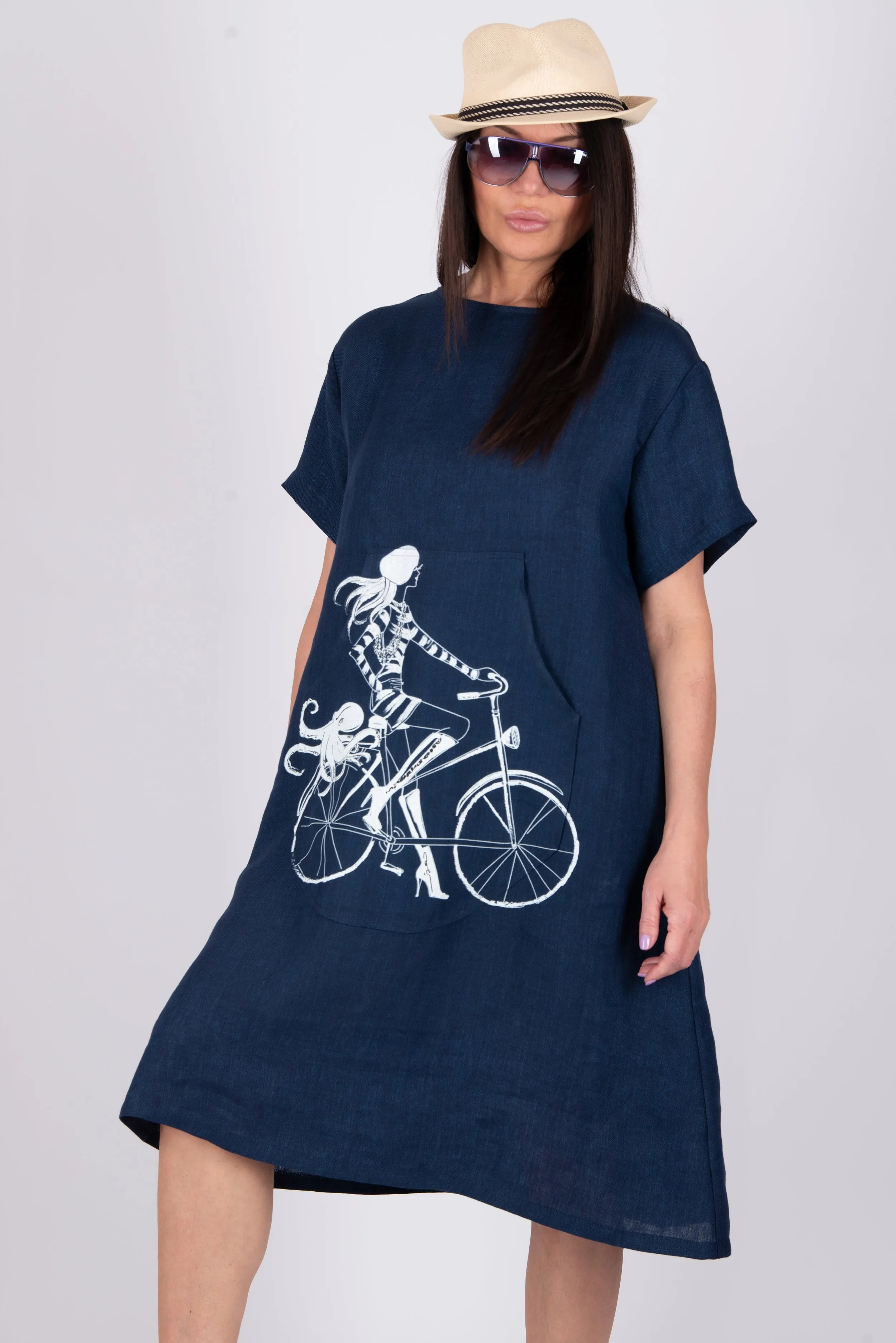 Midi Linen Dress ELVIRA