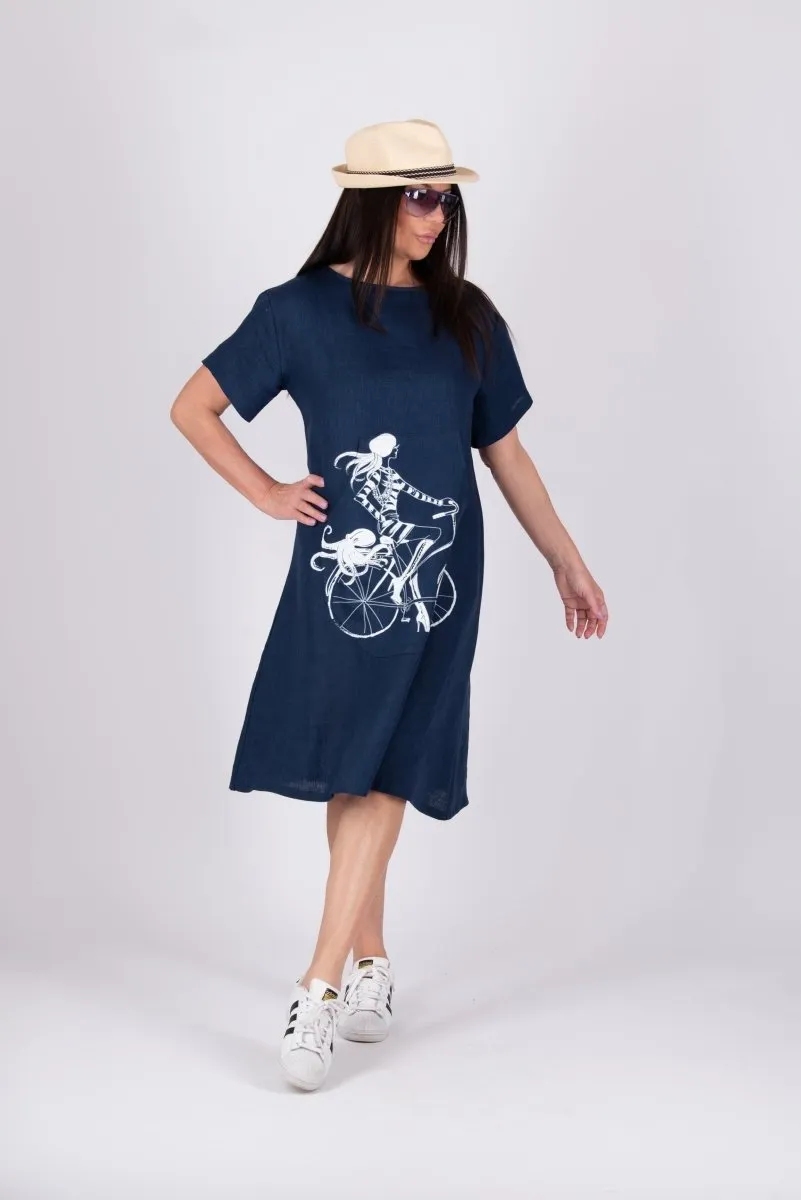 Midi Linen Dress ELVIRA