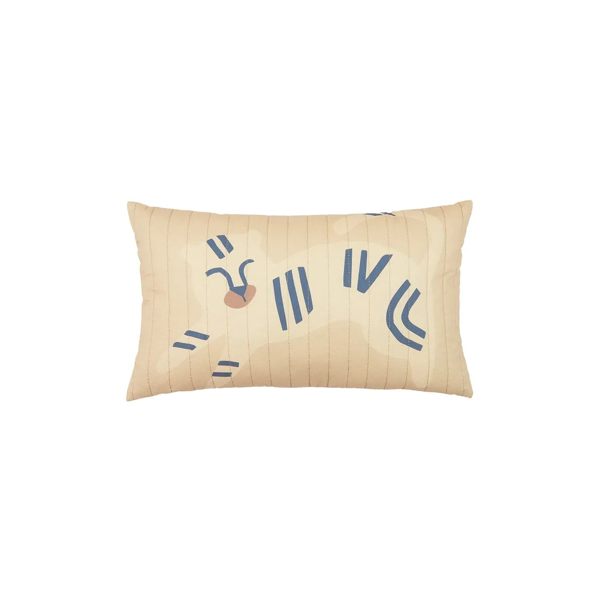 Nobodinoz Quilted Cushion Landscape Blue Tiger