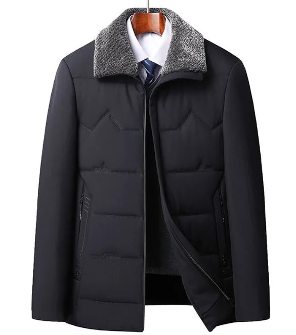 Orly  Zwarte Parka met Warme Kraagvoering voor Heren