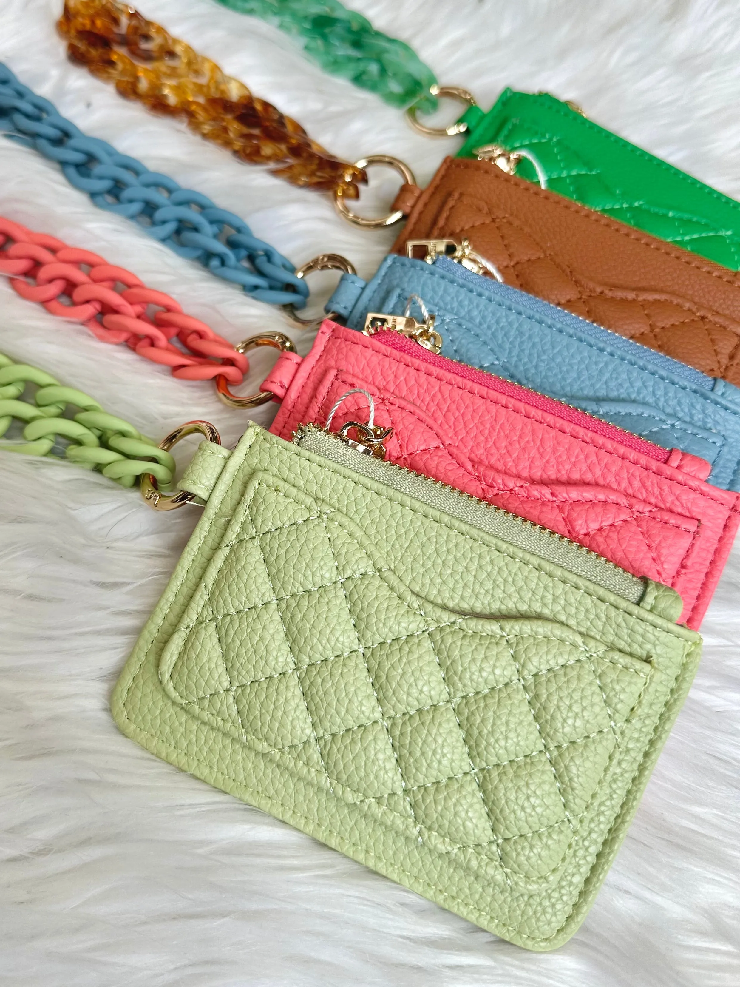 Rhodes Quilted Wallet w/ Chain Bangle