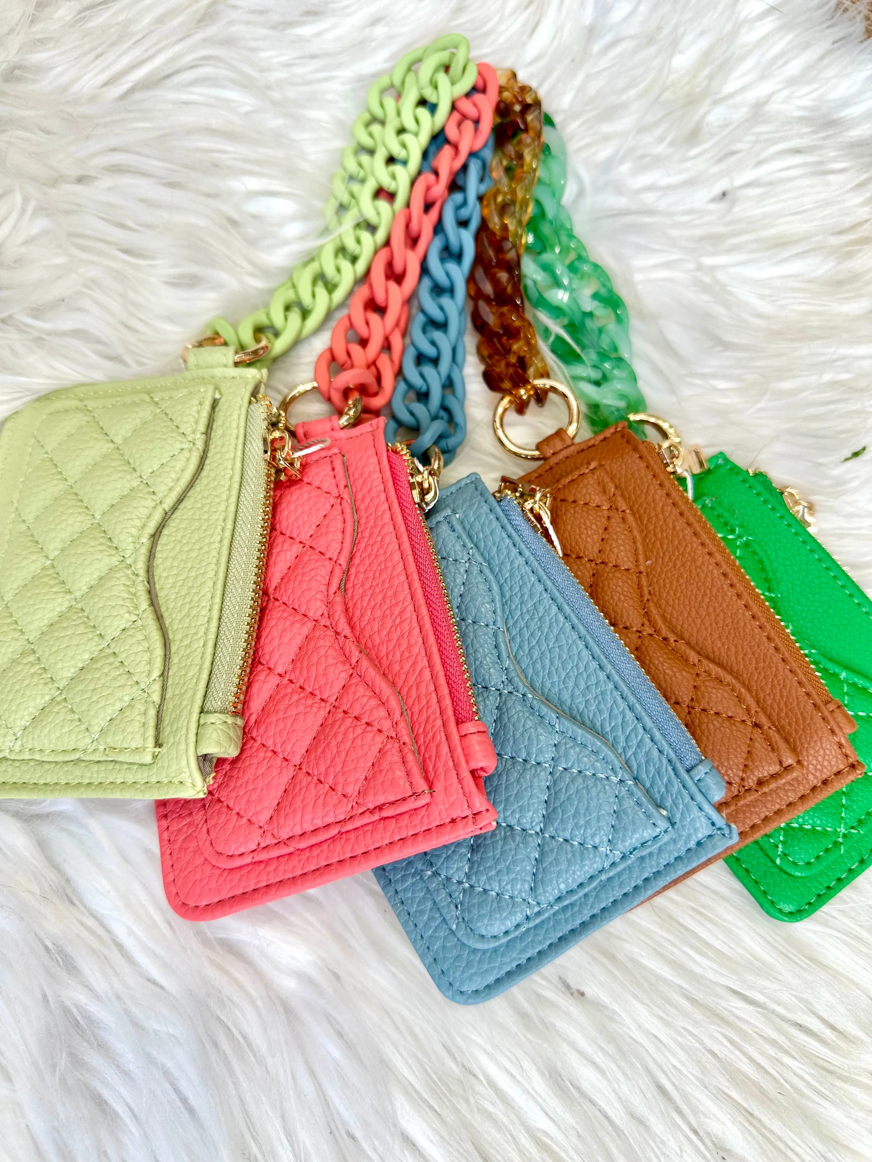 Rhodes Quilted Wallet w/ Chain Bangle