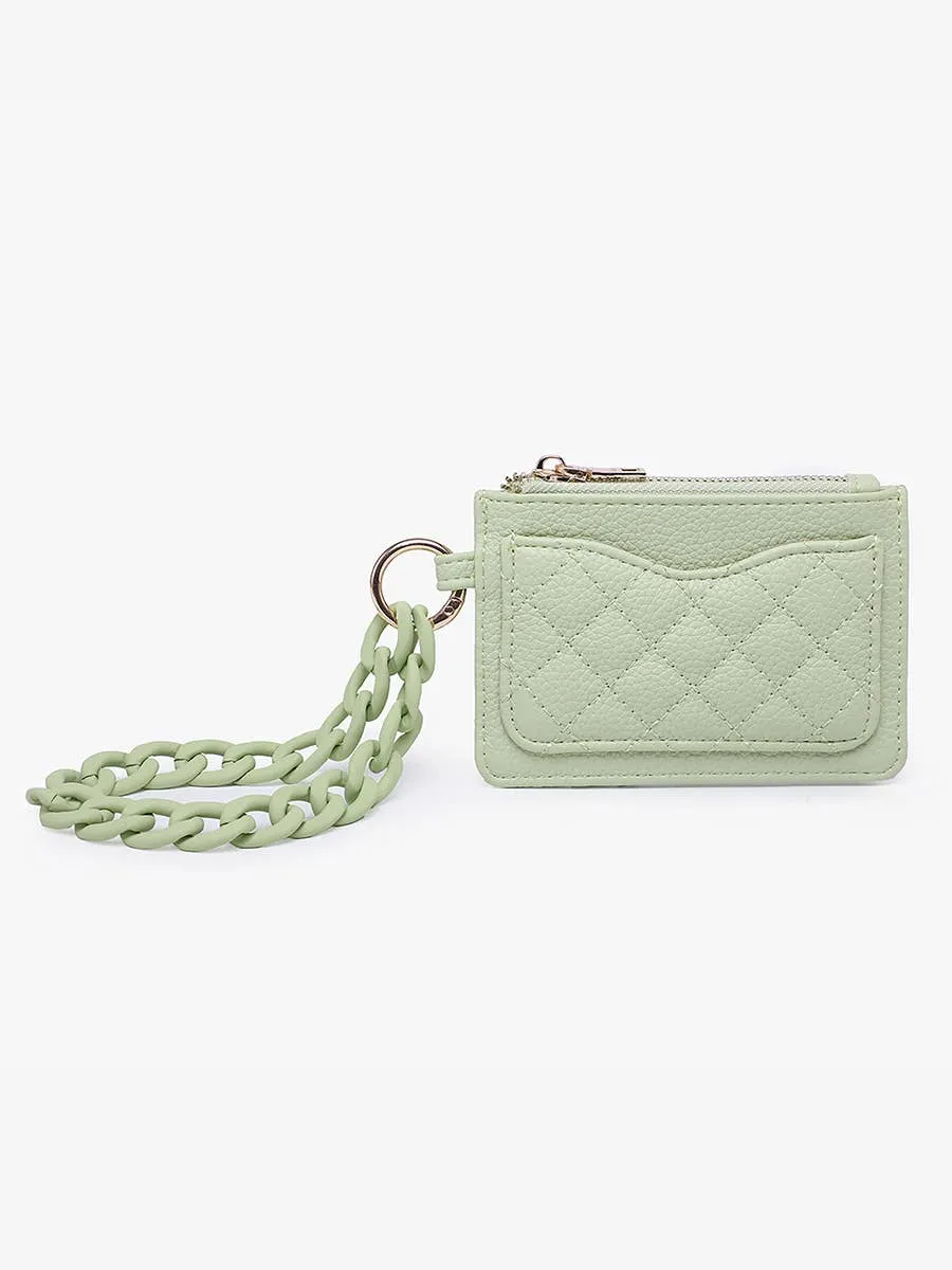 Rhodes Quilted Wallet w/ Chain Bangle