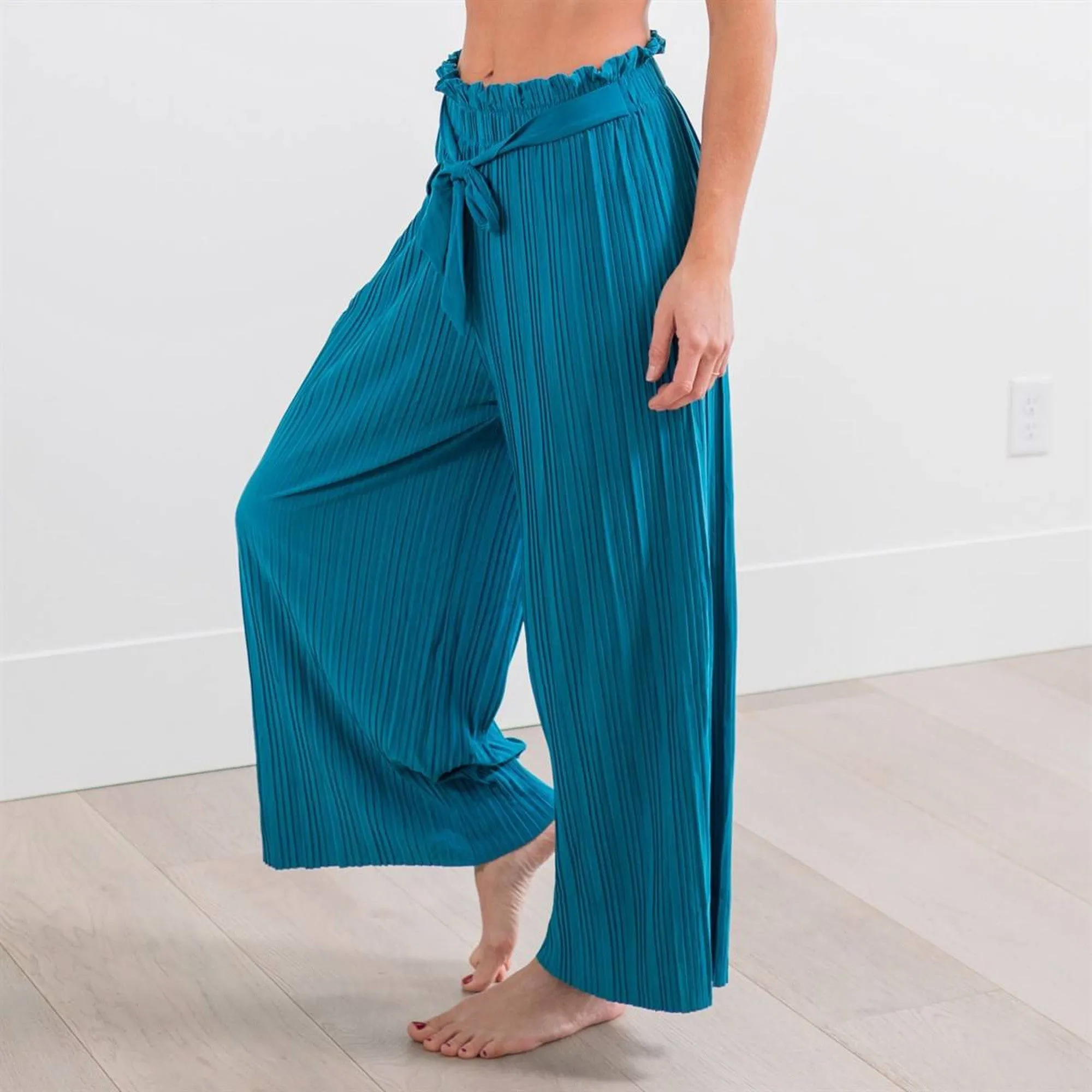 Tie Waist Palazzo Pants